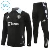 Manchester United Sweat d'Entraînement Quarter-Zip 2024-25 Noire Pour Enfant